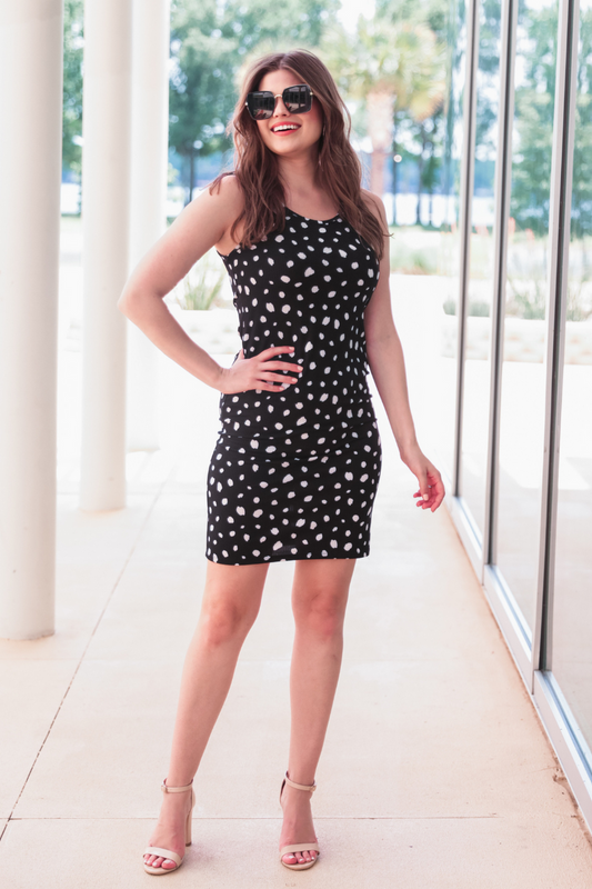 Midi Spotted Bodycon Dress