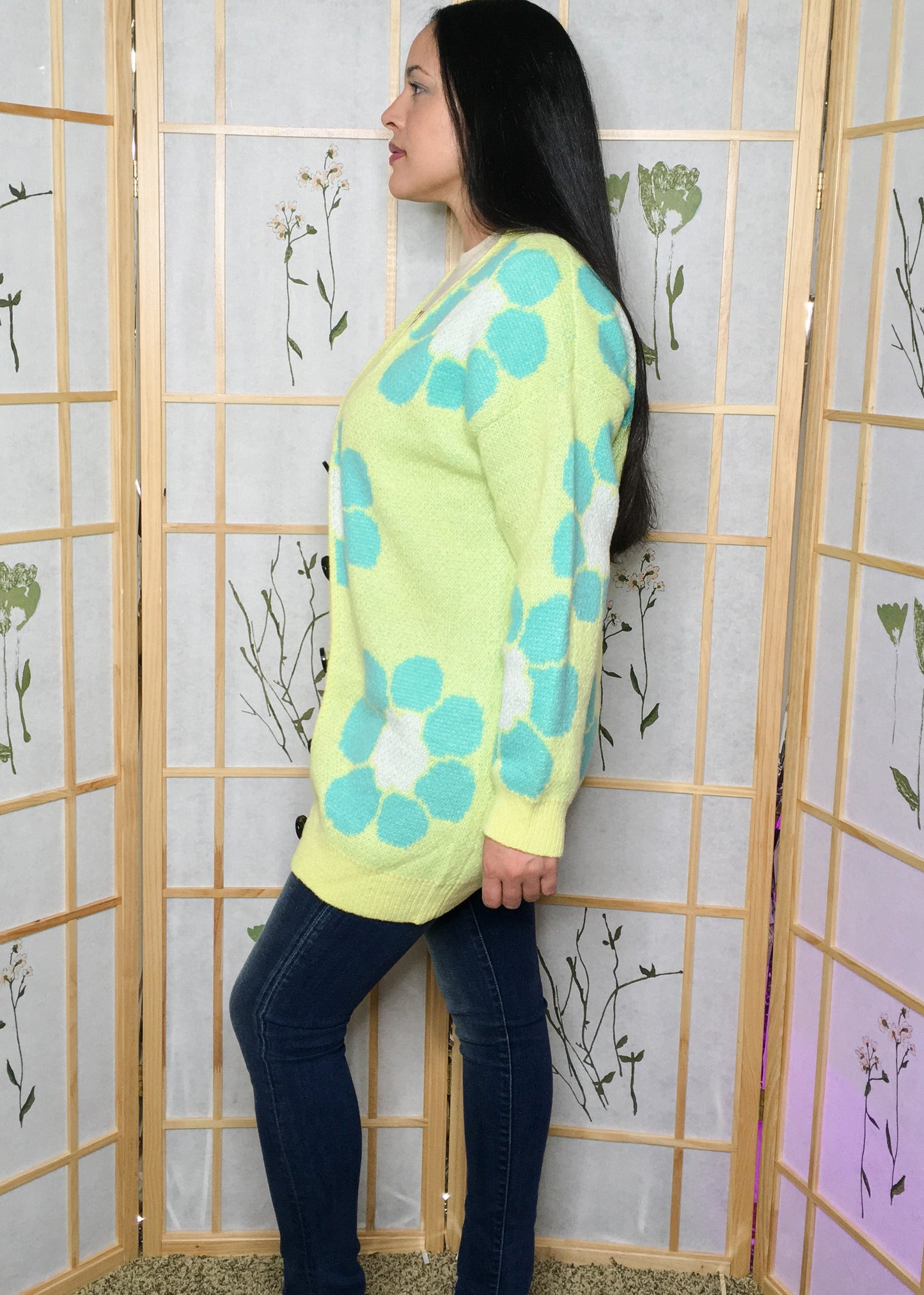 Witch Hazel Floral Sweater in Yellow