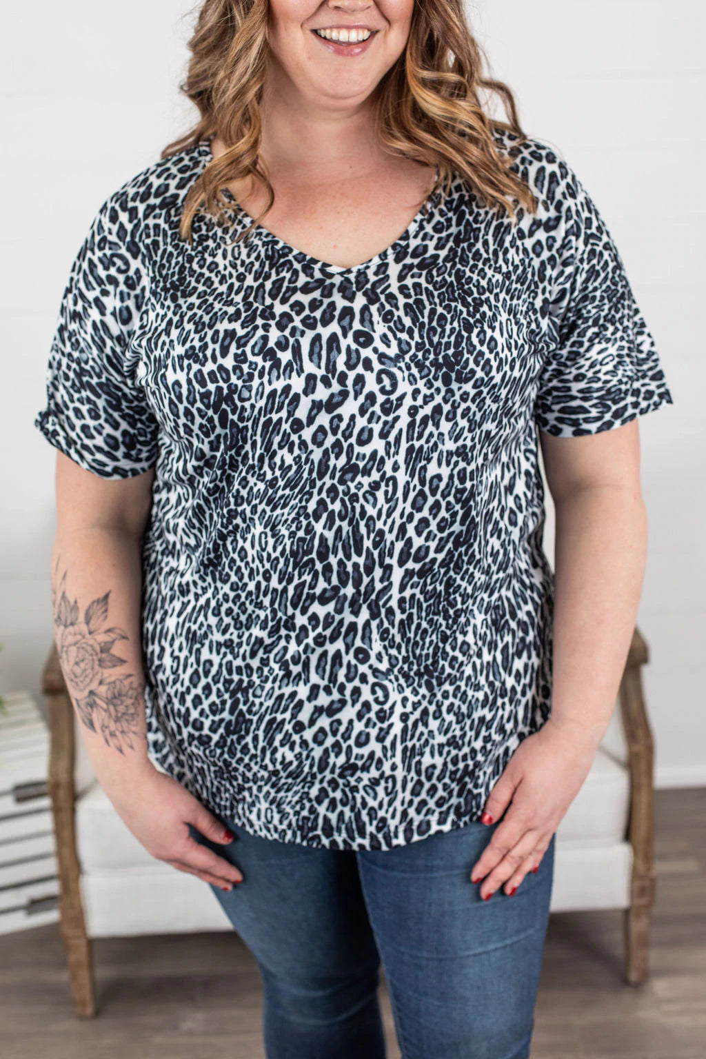 Plum Snow Leopard Tee