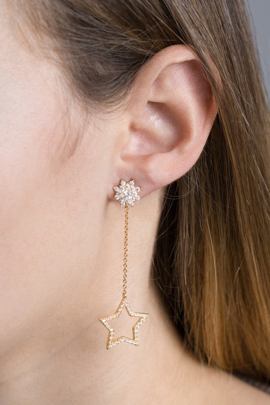 Moon and Star Earrings