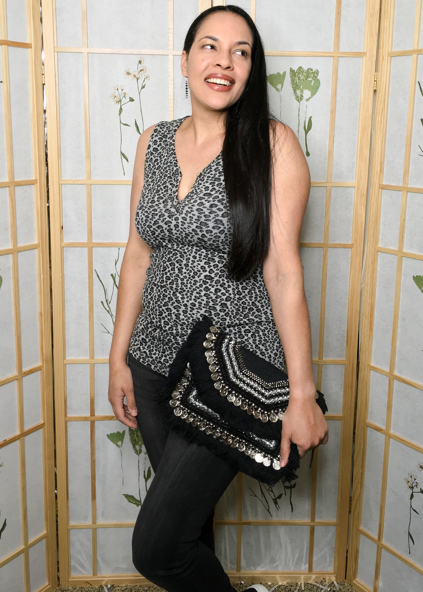 Agave Grey Leopard Tank