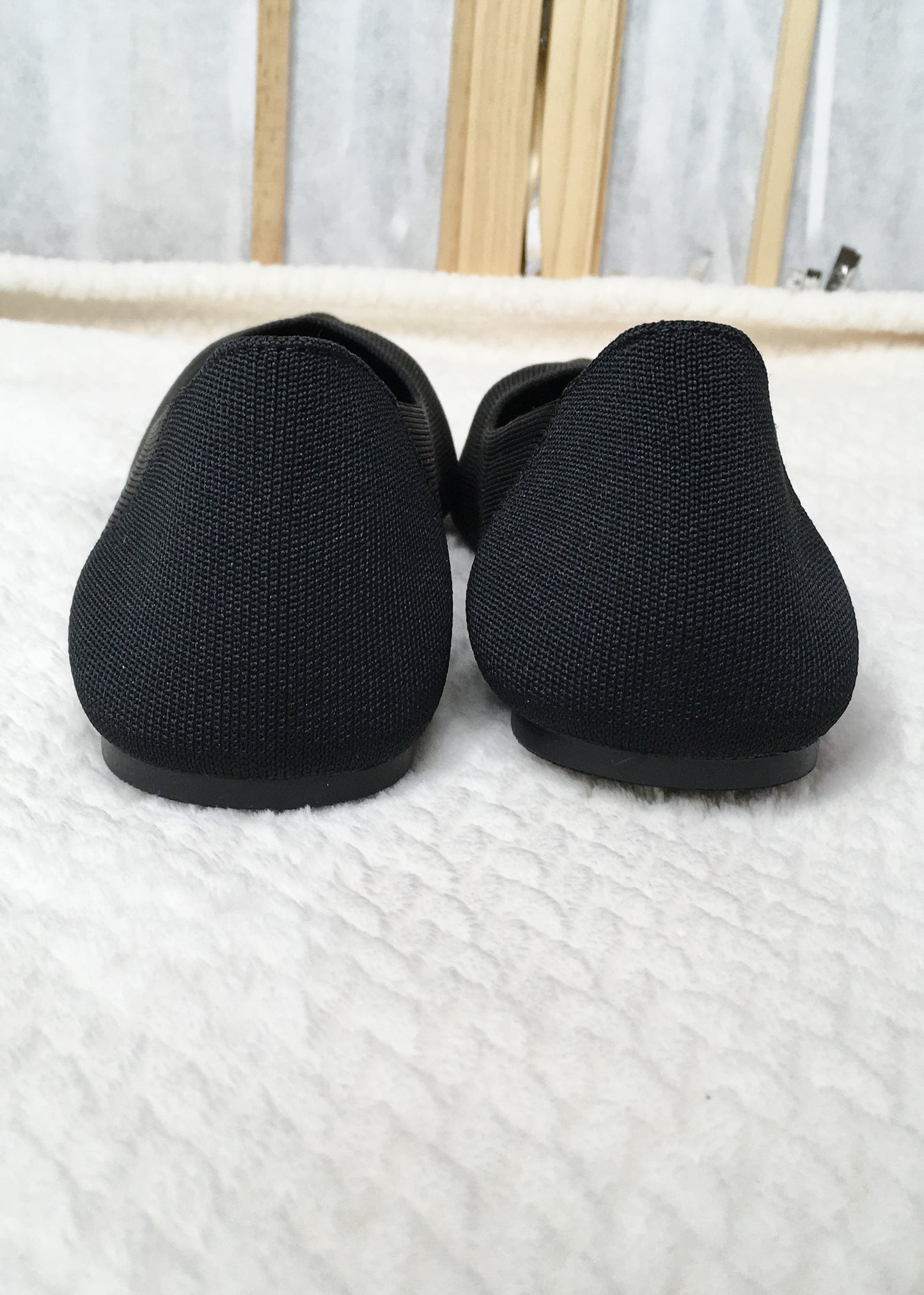 MIA Knit Black Pointy Flats
