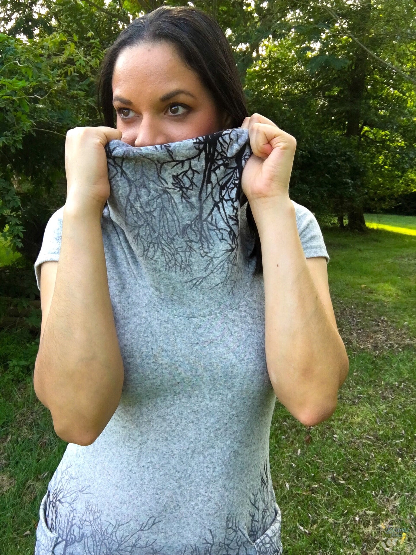 Winter Tree Cowl Dress