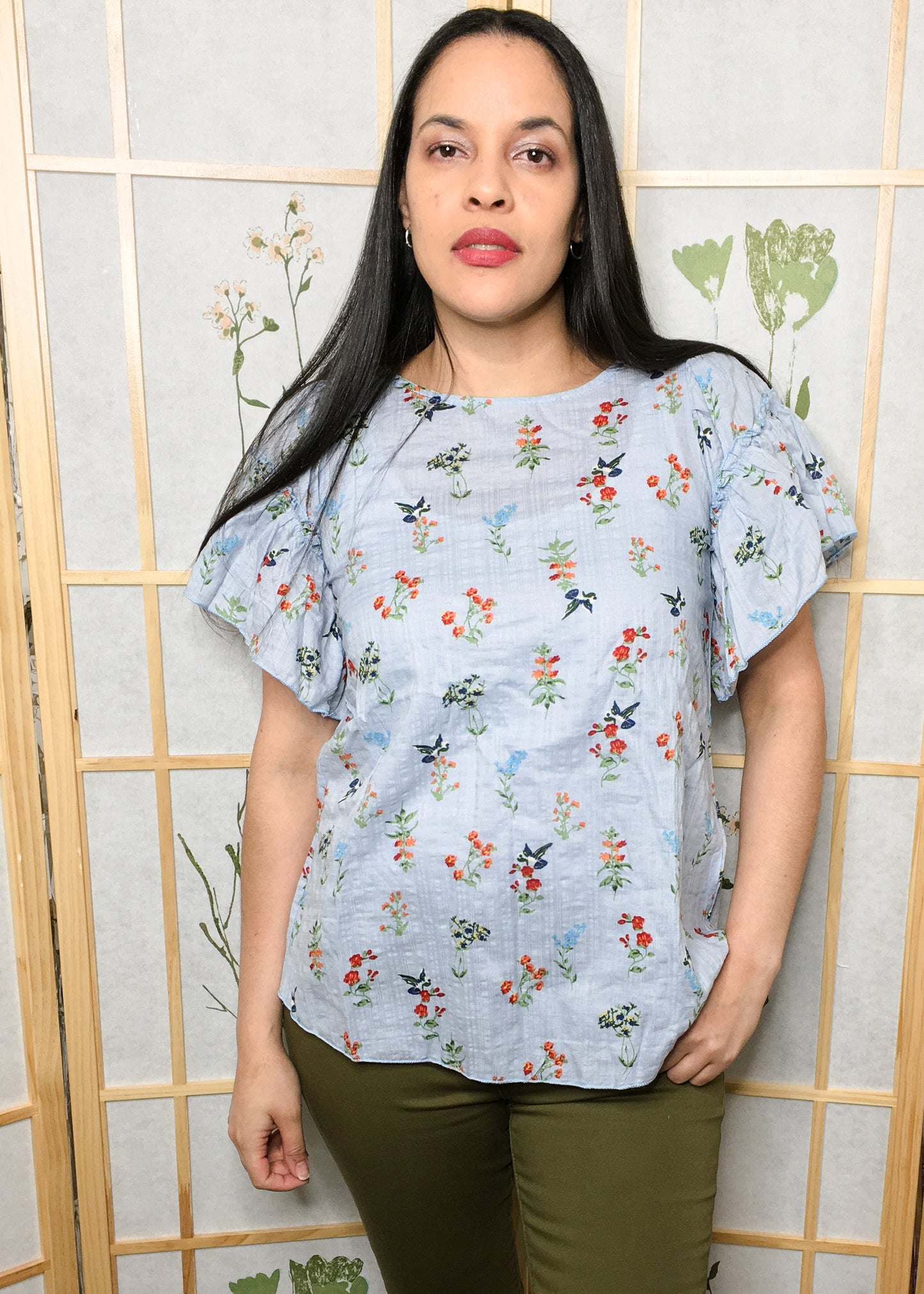 Lupine Flare Sleeve Blouse