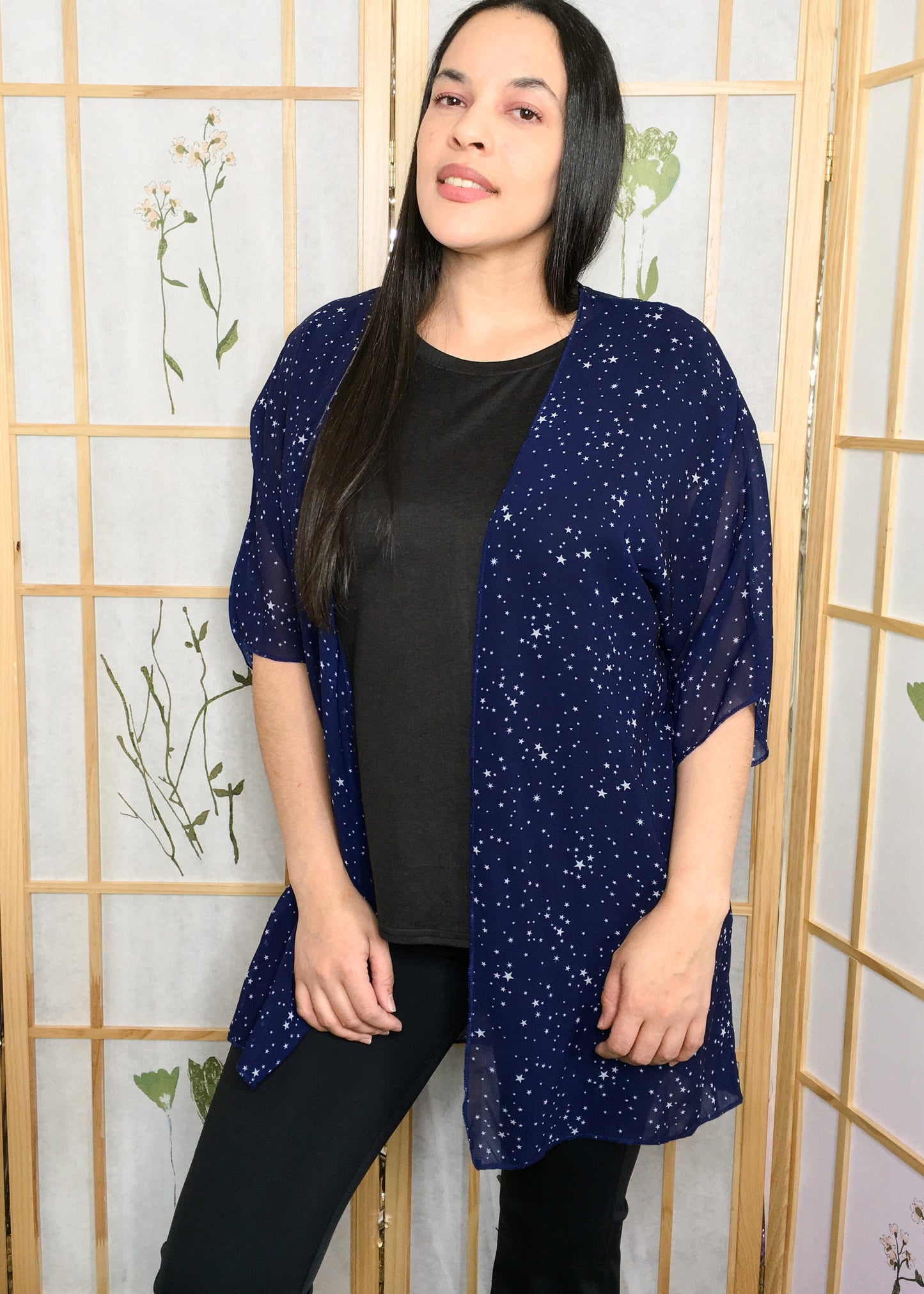 Eucomis Black short Sleeve Top