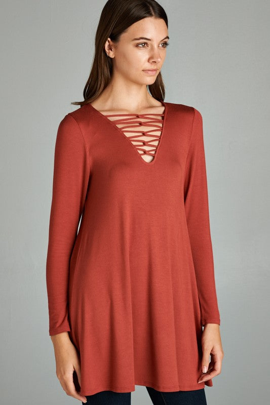 Marsala Tunic Top Reg+Plus
