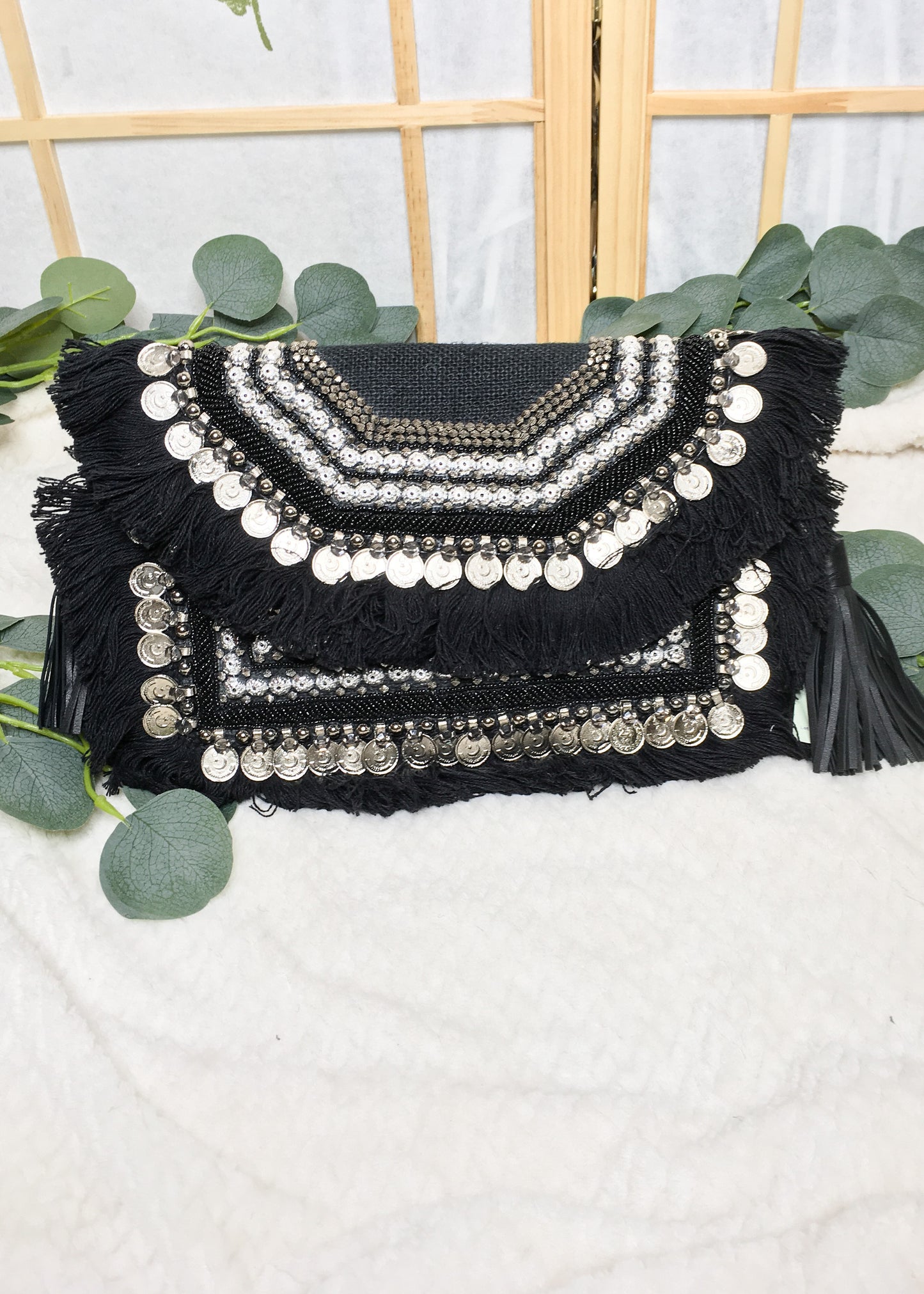 Black Coin Clutch