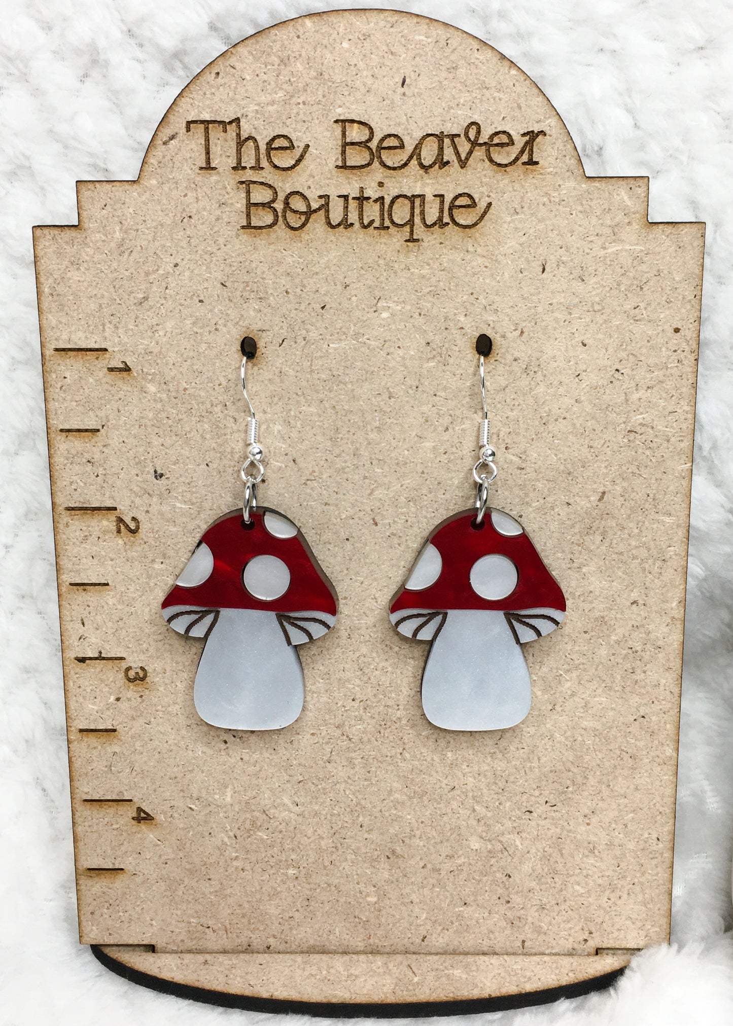Mushroom Acrylic Earrings