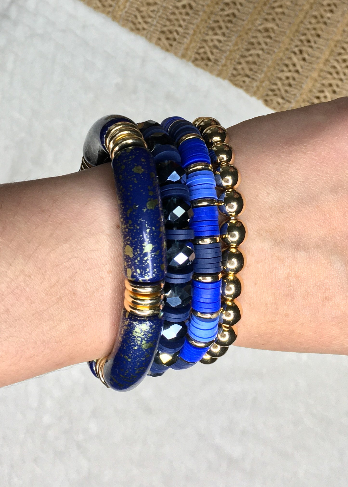 Navy Stacked Bracelet