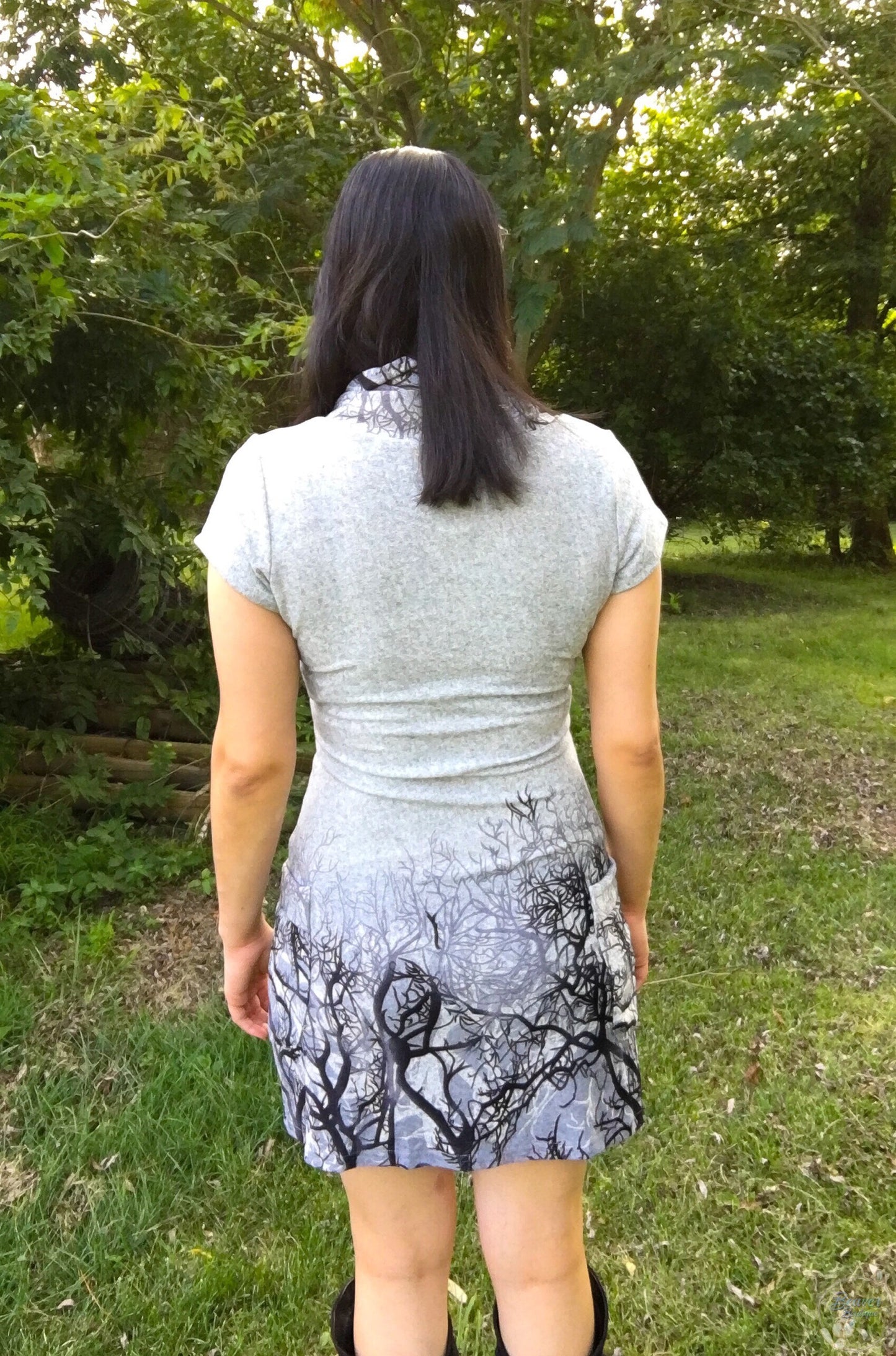 Winter Tree Cowl Dress