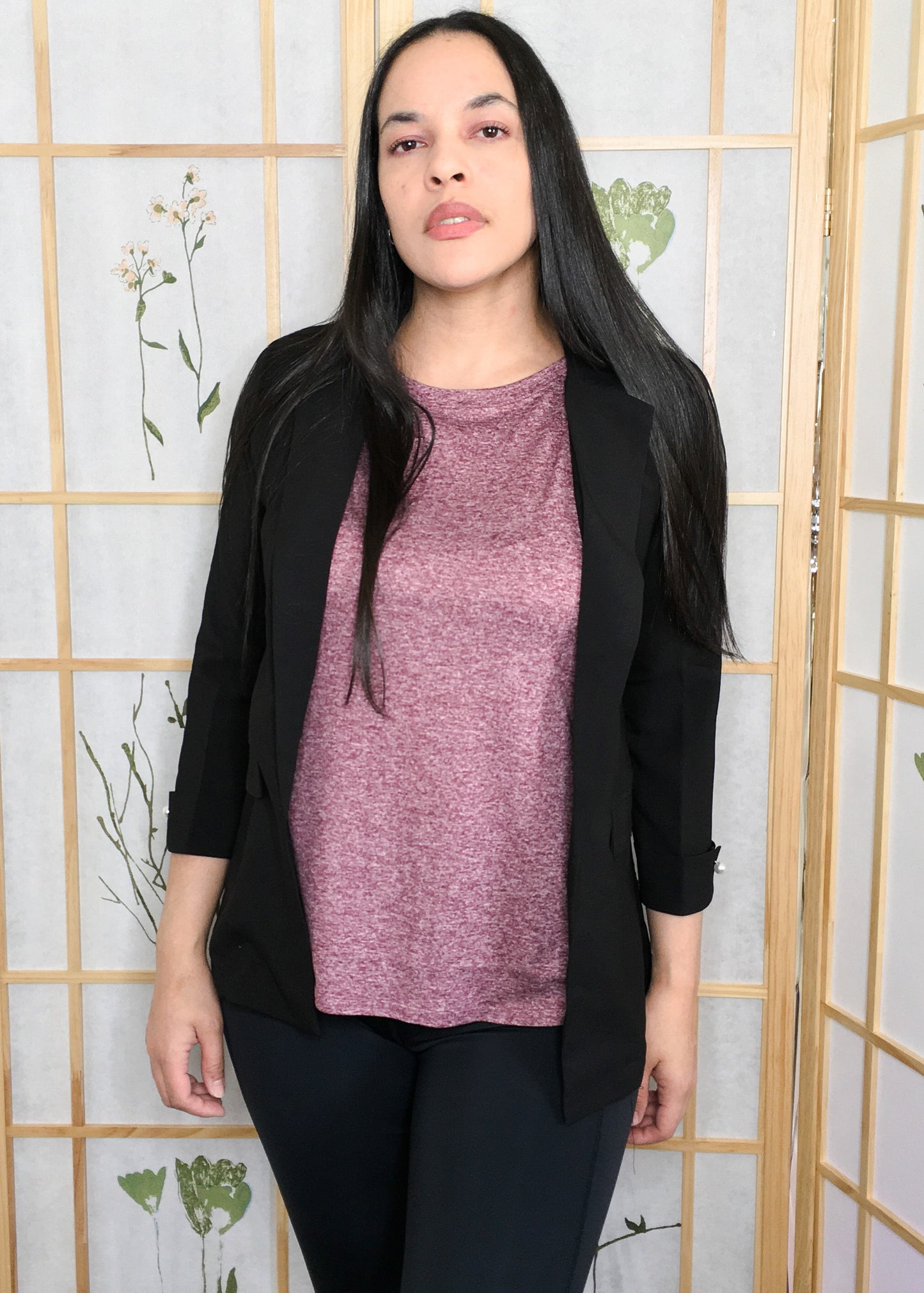 Eucomis Mulberry short Sleeve Top