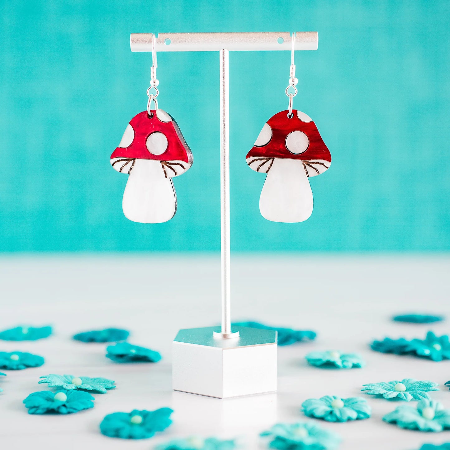 Mushroom Acrylic Earrings