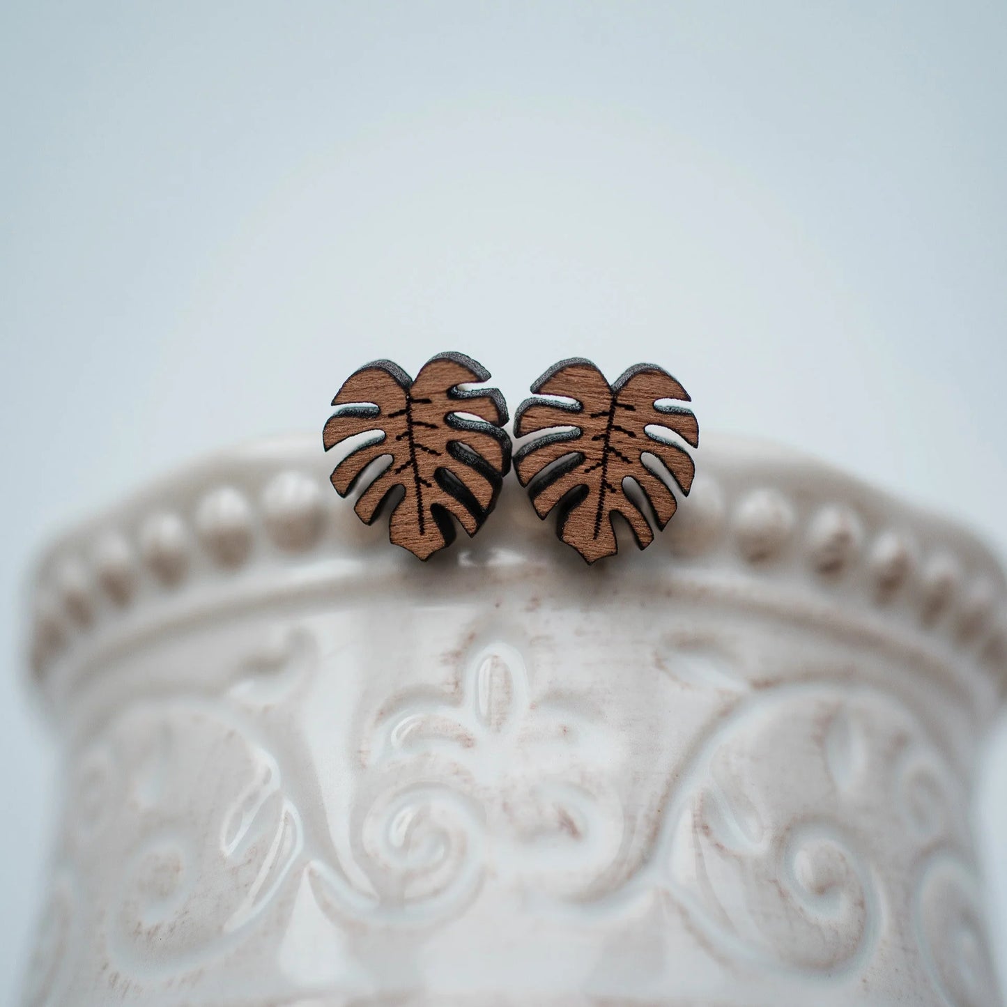 Monstera Wood Studs