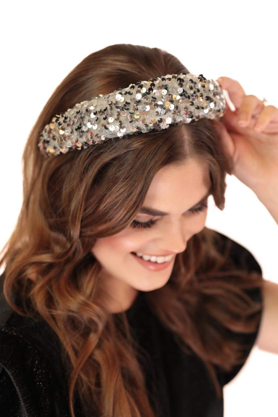 Sequin headband deals