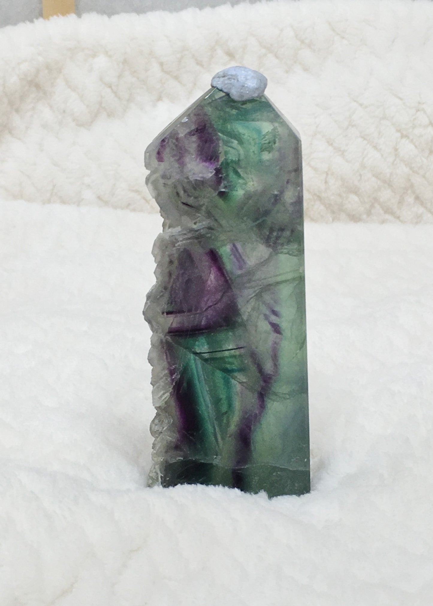 Fluorite Tower w/ Rough side