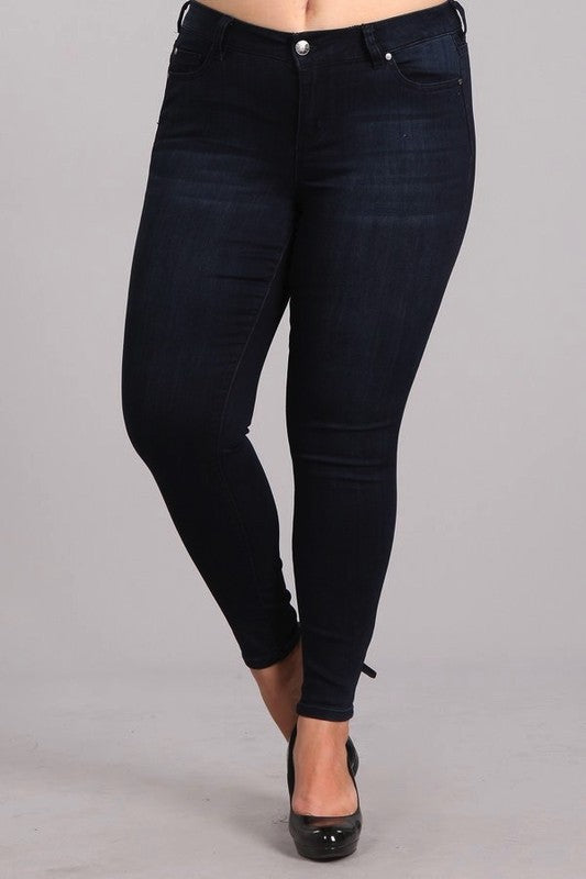 Plus Size Simply Vera Vera Wang Mid-Rise Shaping Denim Leggings