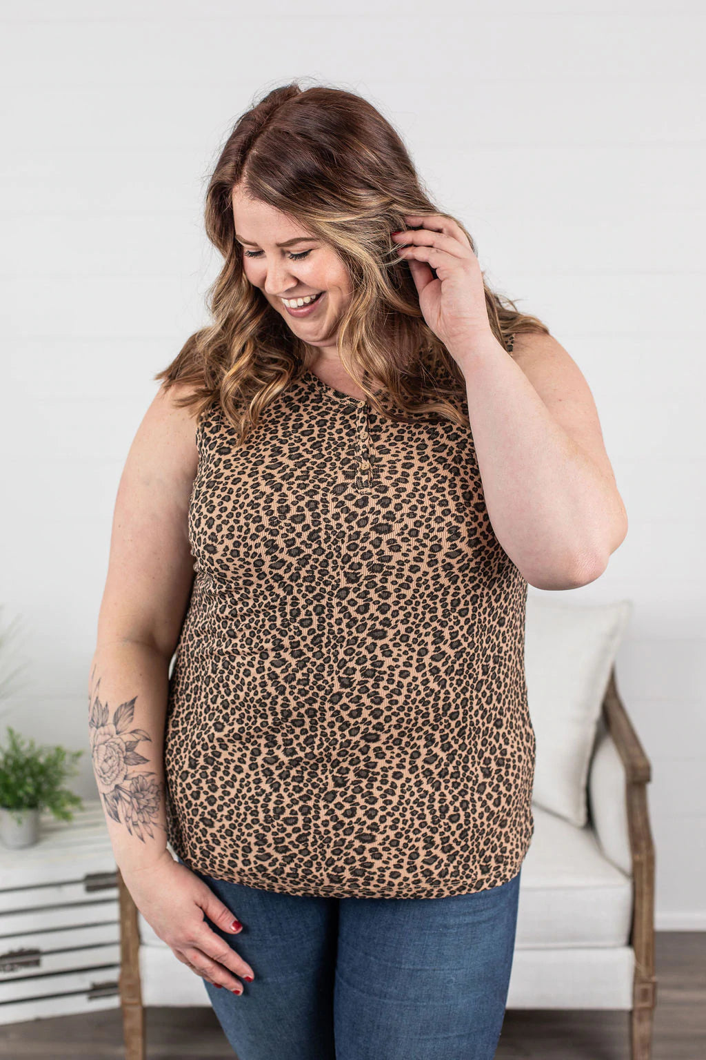 Agave Tan Leopard Tank