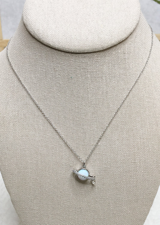 Saturn Necklace-Silver