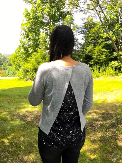 Split In The Back Sweater- Celestial