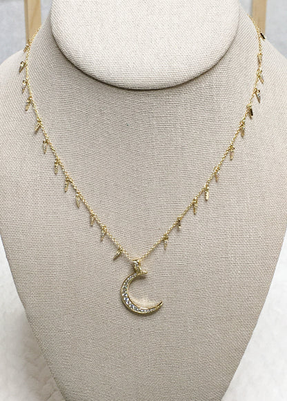 Savage Moon Necklace-Gold