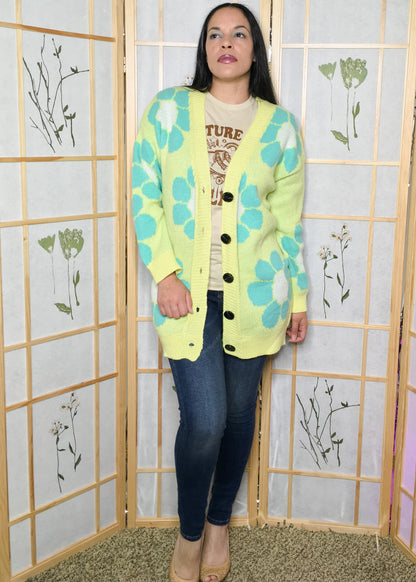 Witch Hazel Floral Sweater in Yellow