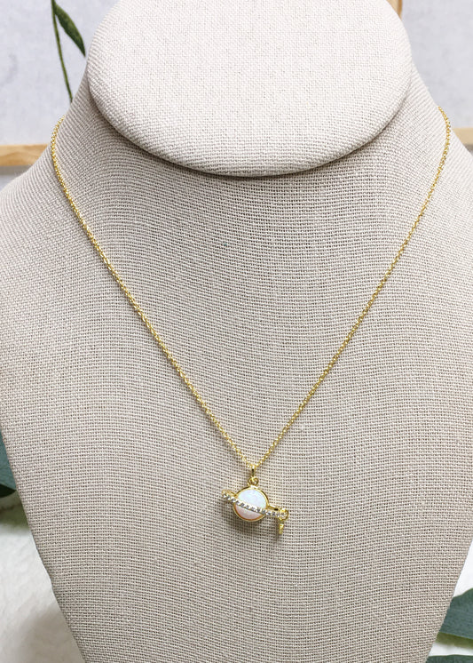 Saturn Necklace-Gold